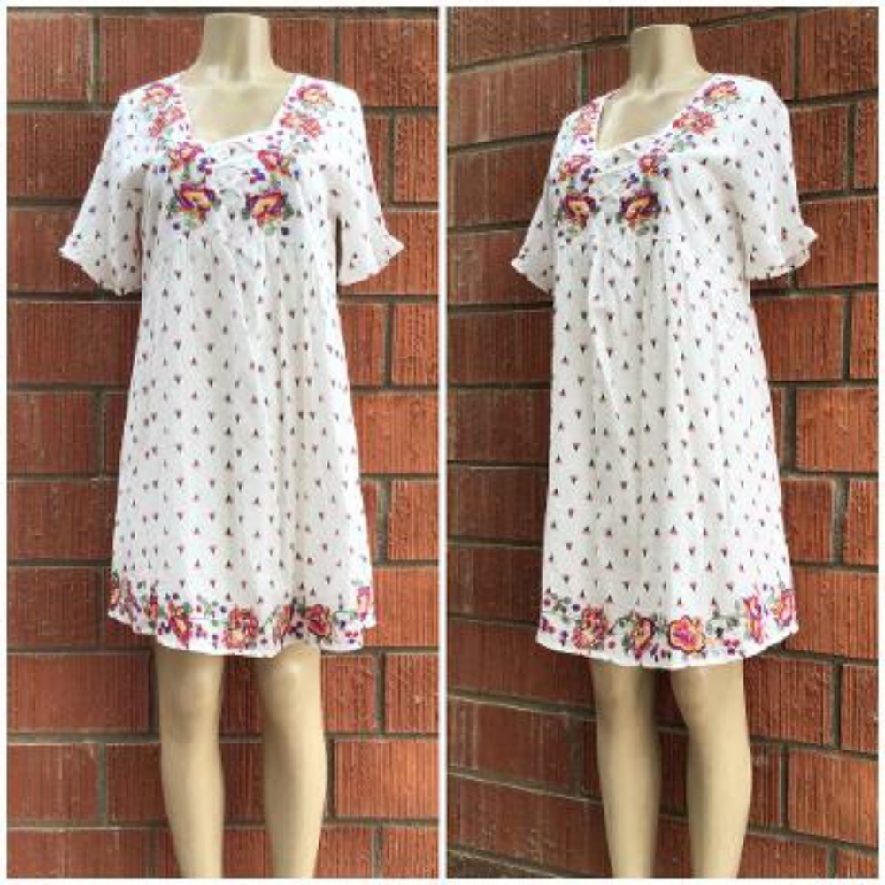 SKIES ARE BLUE Stitch Fix Boho Embroidered Dress - Picture 10 of 10